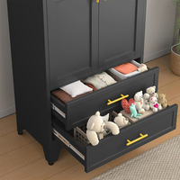 Gabinete de almacenamiento de metal con 2 puertas, estantes ajustables y cajones. Ideal para oficina en casa, dormitorio, organización de sala de estar.