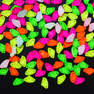 แก้วกาแล็คซี่เย็บบนพลอยเทียมหินสยามนีออนหลังแบนสำหรับเสื้อผ้าอุปกรณ์เสริมชุดแต่งงาน - Product Image 5