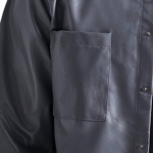 Wholesale Light Weight High Quality <b>Leather</b> Dress <b>Shirts</b> Full Sleeves Best Design Professional Men Dress <b>Shirt</b> - Product Image 4