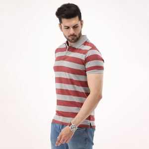 2025 camiseta Polo de algodón con estampado de logotipo personalizado para hombre, ropa informal de verano de alta calidad con manga corta, patrón de rayas sólidas - Product Image 2