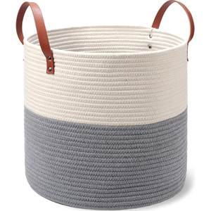 Extra Large Handmade Cotton Rope Woven Folding Multifunction <b>Storage</b> Basket for Home Decor Clothes <b>Hamper</b> & Gift - Product Image 6