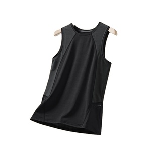 Gilet à manches courtes hommes pour 2024 été Patchwork noir rouge t-shirt GYM débardeur t-shirts mode vêtements surdimensionné 3XL O cou - Product Image 1