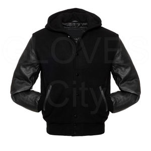 Veste universitaire unisexe personnalisée en gros avec logo de designer, à capuche, coupe-vent, écologique - Product Image 2