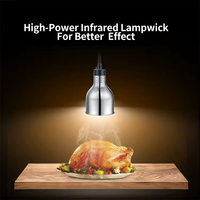 Lampe chauffante pour buffet or et argent Lampe chauffante de luxe pour affichage d'aliments pour restaurant