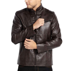 Veste en cuir de haute qualité pour homme avec col montant Meilleure qualité Grande taille Style de rue d'hiver pour femme - Product Image 1