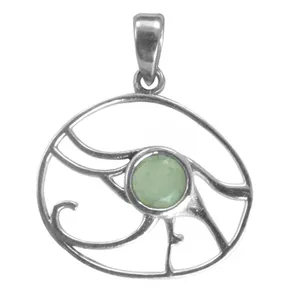 Boucles d'oreilles pendantes en argent 925 plaqué rhodium avec pierre précieuse verte - Product Image 2