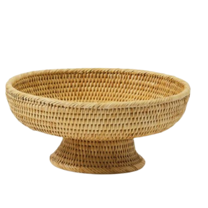 ชามยืนผลไม้หวายธรรมชาติสำหรับตกแต่งโต๊ะเครื่องครัวจากเวียดนามเลือกขนาดได้ - Product Image 3