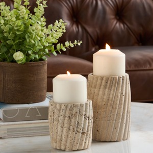 Luxury Marble <b>Candle</b> Holder Handcrafted Table Accent Modern Decorative Centerpiece for Living Room Bedroom and Dining - Product Image 1