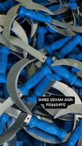 Hoz Agrícola Árabe para el Mercado de Oriente Medio con Hoja de 11 Pulgadas, Mango de Plástico y Madera Galvanizado en Zinc - Shree Devam Agrico - Product Image 3