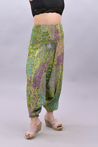 Usine en gros femmes pantalons décontractés amples coton respirant mince imprimé pyjamas été taille élastique pantalon à jambes larges - Product Image 5