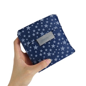 Bolsa de Compras Portátil Diaria de Fibra de Poliéster Azul Personalizada con Cierre y Asa - Product Image 5