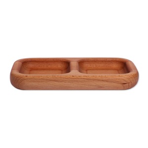 Platos rústicos de madera para servir con borde de cuentas Western-Safe Logo Comedor Cargador Centro de mesa Acepta logotipo personalizado - Product Image 4