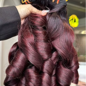 ผมทอแบบม้วนเดี่ยวแบบยืดหยุ่นผมดัดเด้งดึ๋งแบบไม่ผ่านกระบวนการ100% เวียดนาม - Product Image 1