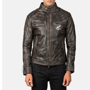 Men's Leather Jacket for Biker <b>Distressed</b> Genuine Lambskin <b>Top</b> Quality Material - Wholesale Price - Product Image 1