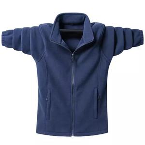 Autumn Winter <b>Men's</b> Outdoor <b>Fleece</b> Jacket with Stand Collar Long Sleeve and Solid Zipper Comfortable and Stylish Outerwear - Product Image 4