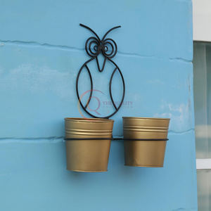 Toucher de nature et charme n'importe quelle pièce jardinière murale nature à l'intérieur avec un design hibou unique et des pots dorés décorent vos murs galerie - Product Image 5