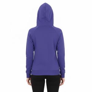 Nueva llegada: Sudadera con capucha violeta vibrante 100% algodón puro, estilo streetwear de lujo, corte ajustado, peso pesado, venta al por mayor. - Product Image 2