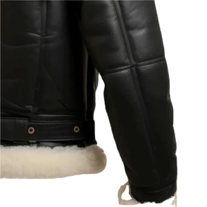 100% chaquetas de cuero de piel de oveja B3 genuina personalizada ajuste holgado transpirable cómodo Ne moda B3 chaquetas de cuero para hombres 2026 - Product Image 6