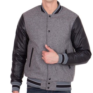 Chaqueta Universitaria de Moda para Hombre, Diseño Nuevo, Algodón y Poliéster, Cierre de Botones, Bolsillos, Chaqueta Universitaria de Béisbol - Product Image 1