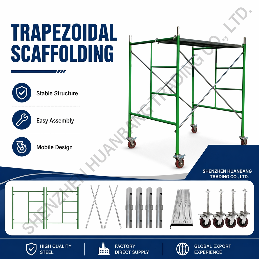 Light Duty Aluminium Frame Scaffolding Q235 HDG Modular Tool-Free Walking Board 3 Level 500kg For Warehouse Workshop Use 1 Year · image 2