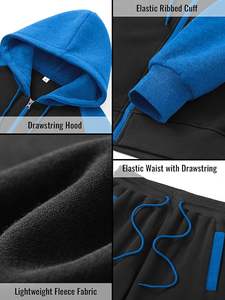 Vente en gros de survêtement décontracté de qualité supérieure pour hommes, pantalon à capuche respirant, motif solide, écologique, grande taille pour l'hiver - Product Image 5