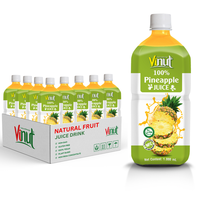 1 Liter Organic Pineapple Fruit Juice Drink Halal No Added Sugar OEM ODM Private Label Beverage Manufacturer from Vietnam