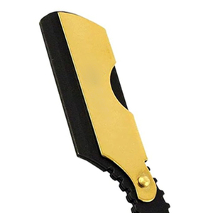 Rasoir professionnel pour barbier, outil de rasage à lame droite, acier inoxydable, manche en bois, soin de la barbe pour salon de coiffure - Product Image 2