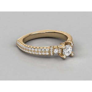 Bague solitaire pour femme en or jaune 9 carats avec diamant ovale de laboratoire, bijou raffiné pour fiançailles ou promesse, certifié IGI - Product Image 3