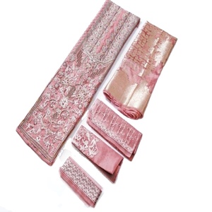 Handmade Banarsi Duppata Raw <b>Silk</b> <b>Trouser</b> with Embroidered Organza Work Indian Pakistani Clothing with Front Back Sleeves - Product Image 1