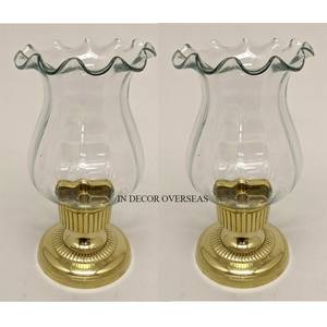 Gingko Feuilles Designer Haute Qualité Plaqué Or Meilleure Qualité Métal Fait Ensemble De 2 Bougeoirs Ouragan Pour La Décoration De Mariage - Product Image 4