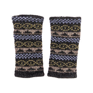 Handmade Wool Knit Fingerless Gloves Warm Winter <b>Wrist</b> <b>Warmers</b> with Multicolor Stripes Unisex Knitted Arm <b>Warmers</b> - Product Image 5