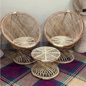 Hot Bán Mây Thủ Công Dệt Patio Bàn Ăn Ghế Bộ <span class=keywords><strong>3</strong></span> <span class=keywords><strong>Pcs</strong></span> Sang Trọng Sân Hiên Phòng Đồ Nội Thất Nhà - Product Image 5