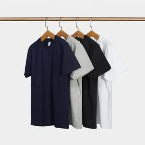 Wholesale 300gsm Cotton Unisex Short Sleeve Casual Custom Logo T Shirts Blank Tshirt Heavy Men's T-Shirt with Pocket