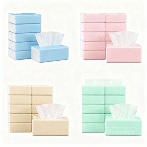 Boîte de mouchoirs multi-usages avec des feuilles douces et lisses, idéale pour les maisons, les voitures et les bureaux commerciaux, hautement absorbante - Product Image 2