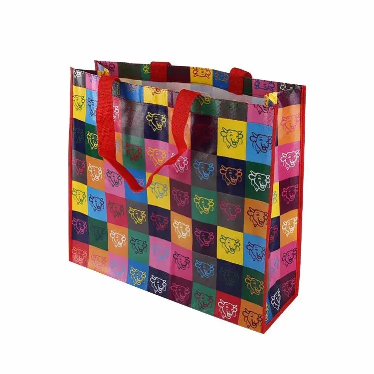 OEM Design Promoção Eco-friendly Impresso Reciclado PP Não Tecido Reutilizável Shopping Bag