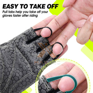 Best Grade Half <b>Finger</b> Lightweight Non-Slip Cycling Gloves with Adjustable Wrist <b>Strap</b> Unisex Hot Product New Style - Product Image 4