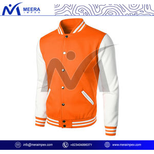 Chaqueta universitaria de plumón unisex ligera con cuello acanalado a rayas y puños de moda y cómoda para primavera Otoño e Invierno - Product Image 3