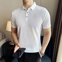 Kaos Pria Kasual Bisnis Musim Panas, Bahan Katun Serat Bambu Kanvas, Bernapas, Cepat Kering, Ukuran Besar, Lengan Pendek, Model Terbaru
