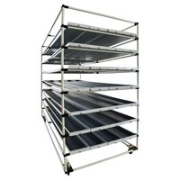 Système hydroponique commercial automatique multicouche en acier/aluminium pour la culture de l'orge, des herbes, des micro-pousses et de l'herbe alimentaire