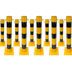 Juego de 10 Postes Metálicos Fijos con Orejetas de 75 cm, Equipo de Estacionamiento - Product Image 4