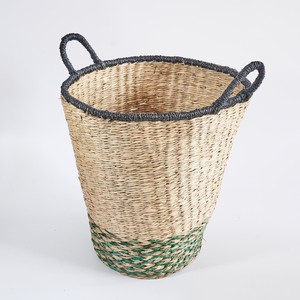 Cesta de ropa sucia de hierba de mar tejida a mano, cestas de paja de algas marinas multifuncionales, artículos naturales para el hogar - Product Image 2