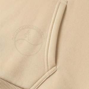 Vente en gros de sweat à capuche en molleton de coton 100% pour hommes, logo personnalisé, éponge française, pull d'hiver surdimensionné avec poche, capuche solide - Product Image 4