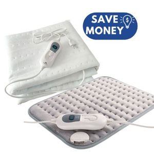 Portable Polyester <b>Electric</b> <b>Heated</b> Blanket Bed Warmer & <b>Pad</b> with PTC <b>Heating</b> Wire Washable for Bedroom & Living Room Use US Plug - Product Image 1