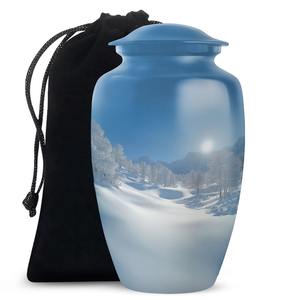 Urne funéraire pour cendres humaines, style européen/américain, 10 pouces, design personnalisable, écologique, durable, 220 pouces cubes, pour homme - Product Image 1