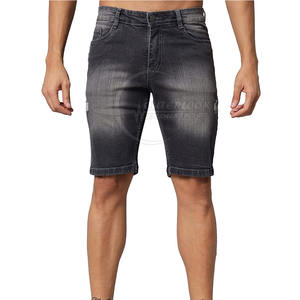 2025 sur mesure hommes décontracté coton jean Shorts nouveau Style solide motif couleur personnalisée taille moyenne genou fait Pakistan à vendre - Product Image 6