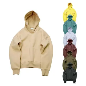 เสื้อฮู้ดผู้ชายแขนยาวแบบลำลองสีล้วนสำหรับฤดูใบไม้ผลิ - Product Image 1