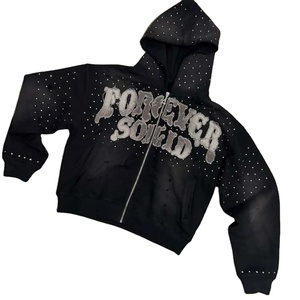 Proveedor de Sudaderas con Pedrería Personalizadas al por Mayor, Sudaderas Extra Grandes de Estilo Urbano - Product Image 1
