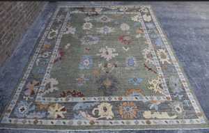 9x12 (270x370ซม.) ขนาดใหญ่วินเทจต่ำกองยิ้มดูเขียวสไตล์เปอร์เซียพรมขน afghan ทำด้วยมือสำหรับการใช้ชีวิต - Product Image 4