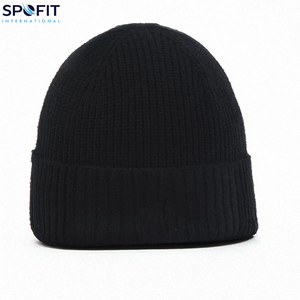 Bonnet en tricot 100% coton doux et chaud unisexe pour l'automne et l'hiver, couleur unie, respirant, imperméable, jacquard, pour les voyages et la plage, 2025-2026 - Product Image 1