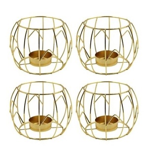 Bougie votive accrocheuse dans la conception de découpe avec finition dorée pour l'article décoratif de dessus de table d'hôtel et de restaurants à la maison - Product Image 6